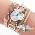Montres à quartz avec bracelet en cuir PU pour femmes montres-bracelets décontractées pour femmes