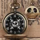 Montre de poche à quartz Big Eye avec collier horloge de dessin animé rétro cadeau pour hommes et