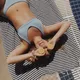 YEUZLICOTBOU- Serviette de plage de luxe 100% coton serviette de bain turque rayée 71x39 pouces
