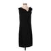 Simply Vera Vera Wang Cocktail Dress - Shift: Black Print Dresses - Women's Size Small