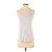 Under Armour Active Tank Top: Silver Chevron/Herringbone Activewear - Women's Size X-Small