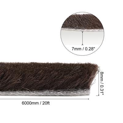 Weather Stripping Brush, Self-Adhesive Seal Weatherstrip Sweep Brush