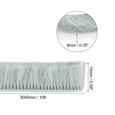 Weather Stripping Brush, Self-Adhesive Seal Weatherstrip Sweep Brush