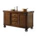 4 Wooden Doors kitchen cart Dark Brown kitchen furniture Solid Wood kitchen furniture