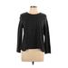 J.Jill Long Sleeve T-Shirt: Black Tops - Women's Size Large Petite