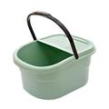 FITYLE Foot Bath Basin Foot Soak Bath 12L Portable 30cm Height Phone Holder Foot Bath Bucket Foot Bath SPA Tub for Hotel Watching TV green