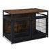 37.4 Furniture Dog Cage Super Sturdy Dog Cage Dog Crate for Small/Medium Dogs Three door and Three lock Anti-chew Features Pet Crate furniture End Table Night Stand Indoor Use Rustic Brown