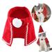 Pet Christmas Costumes Cloak Poncho Xmas Party Dressing For Cat Dog Size S/M/L