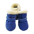 Dog Shoes Dog Boots with Anti-Slip Sole Plush Protection Dog Booties for Small Medium Dogs Puppies Dog Snow Boots