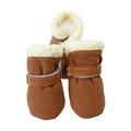 Dog Shoes Dog Boots with Anti-Slip Sole Plush Protection Dog Booties for Small Medium Dogs Puppies Dog Snow Boots