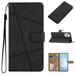 Cowithday iPhone 15 Pro Flip Wallet Phone Case PU Leather Kickstand Wrist Strap Card Holders Photo Slots Shockproof TPU Inner Shell Magnetic Solid Color Cover for Apple iPhone 15 Pro 5G 6.1 Black