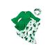 Eyicmarn 3Pcs Little Girls Outfit Flared Cuff Long Sleeve Round Collar Trailing Tops + Clover Printing Bell-bottomed Pants + Scarf