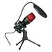 Chicmine USB Microphone HIFI Sound 360 Degree Omnidirectional RGB with Tripod Noise Reduction Live Streaming Desktop Wired Condenser Mic for Office