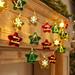Outdoor Christmas Decorations Star Light LED Waterfall Tree Lights with Topper Star String Lights Plug in Christmas Star Lights for Party Home Holiday Decor