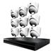 2-Way Audio 24 Channel NVR Security System with 4TB Hard Drive and 9 Wired IP 4K Deterrence Dome Cameras