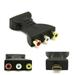 Weloille Gold-plated HDMI To 3 RGB RCA Video Audio Adapters AV Component Converters