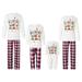 Tregren Matching Family Pajamas Sets Christmas PJ s with Letter and Plaid Printed Long Sleeve Tee and Bottom Loungewear