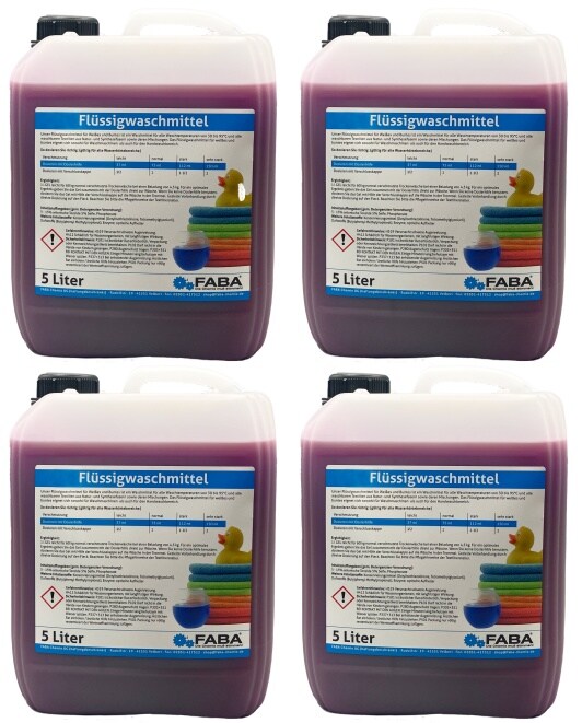 4 x 5 L Flüssigwaschmittel Konzentrat lila Universal Color Image