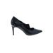 Tahari Heels: Slip-on Stiletto Cocktail Party Black Print Shoes - Women's Size 10 - Pointed Toe