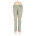 Jessica Simpson Jeggings - Mid/Reg Rise Skinny Leg Boyfriend: Green Bottoms - Women's Size 29 - Light Wash