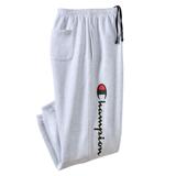 Men's Big & Tall Champion® fleece logo pants by Champion in Oatmeal Heather (Size XLT)