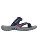 Skechers Women's Reggae - Baja Sunrise Sandals | Size 9.5 | Navy | Textile/Metal/Synthetic | Vegan | Machine Washable