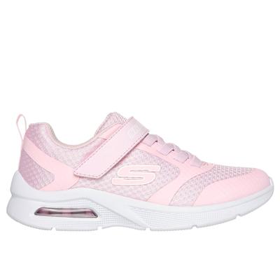 Skechers Girl's Microspec Max - Racer Gal Sneaker | Size 2.0 | Light Pink | Textile/Synthetic