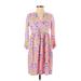 Lilly Pulitzer Casual Dress - Shirtdress: Pink Floral Dresses - Women's Size X-Small