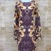 Lularoe Dresses | Medium Lularoe Elegant Debbie Dress, Long Sleeves - New Beautiful Gold Details | Color: Gold | Size: M