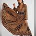 Free People Dresses | Free People Happy Midi Dress Size Xs | Color: Brown/Cream | Size: Xs