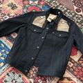 Levi's Jackets & Coats | Levi Jean Jacket W/ Vintage Rug! | Color: Black/Brown | Size: S