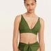 J. Crew Swim | J. Crew Plus Size Tie-Front Bikini Top + High-Cut Waist Bikini Bottom Safari | Color: Green | Size: 2x