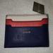 J. Crew Bags | J. Crew Signature Leather Card Holder In Colorblock (Read Description) | Color: Blue/Red | Size: Os