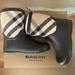 Burberry Shoes | Kids Burberry Rain Boots Size 34 | Color: Black/Cream | Size: 34