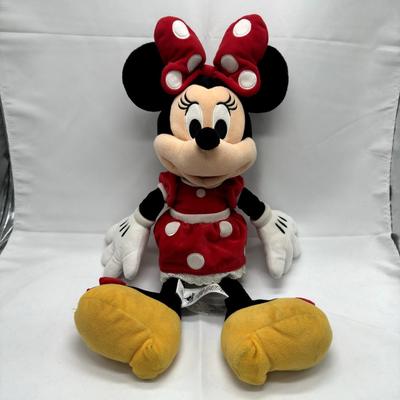 Disney Toys | Disney Store Minnie Mouse Plush Doll Toy Collectible Red Polka Dot Dress Bow | Color: Red | Size: Osg