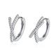 Hoop Earrings for Women S925 Sterling Silver Hoop Wedding Earrings 0.28 Carat D Color Moissanite Earrings for Engagement Birthday Gift