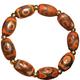 YHDONE Tibetan Wrapped Weathered Natural Onyx Black-Orange Three-Eyed Dzi Bead Strings (With Certificate) For Men and Women jade Bracelets for men