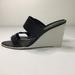 Kate Spade Shoes | Kate Spade Wedge Heel Mule Sandal 8.5 | Color: Black | Size: 8.5