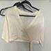 Urban Outfitters Tops | Cream Urban Outfitters, Medium Top With Side Tie | Color: Cream/White | Size: M