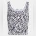 Athleta Tops | Athleta Tank Size Small Shanti Square Neck Crop Animal Print Like New | Color: Black/White | Size: S