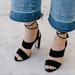 Madewell Shoes | Madewell The Octavia Tassel Sandal Black Sued Ankle Wrap Size 6.5 | Color: Black | Size: 6.5