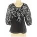 Anthropologie Tops | Anthropologie Edme & Esyllte Embroidered Size 2 Black White Floral Paisley | Color: Black/White | Size: 2