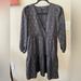 Madewell Dresses | Madewell Metallic Mini Dress | Color: Black/Gold | Size: Xs