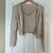American Eagle Outfitters Sweaters | Never Worn - American Eagle Cropped Cable Knit Sweater Set | Color: Cream/Tan | Size: S