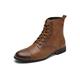 SUKORI Mens Boots Men's Boots,Warm Leather Boots, Men Hight Top Boots,Outdoor Waterproof Men's Ankle Boots,Pointed Boots (Color : Brown, Size : 47)