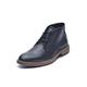 SUKORI Mens Boots High-top Men's Leather Shoes, Short Boots, Men's Autumn Leather Boots, Leather Large Size Men's Boots (Color : Black, Size : 7)