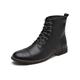 SUKORI Mens Boots Men's Boots,Warm Leather Boots, Men Hight Top Boots,Outdoor Waterproof Men's Ankle Boots,Pointed Boots (Color : Black, Size : 47)