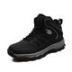 SUKORI Mens Boots Men Winter Snow Boots Waterproof Leather Sneakers Super Warm Men Boots Outdoor Male Hiking Boots Ankle Boots Shoes (Color : Black 3-9, Size : Size 10-US)
