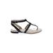 Simply Vera Vera Wang Sandals: Black Print Shoes - Women's Size 8 - Open Toe