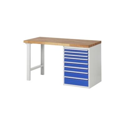 PROREGAL Werkbank Serie 7000 - Modell 7519 | HxBxT 89x150x70cm | 8x Schublade | Schubladenmaße 3x60 + 3x90 + 1x120 + 1x150mm Image